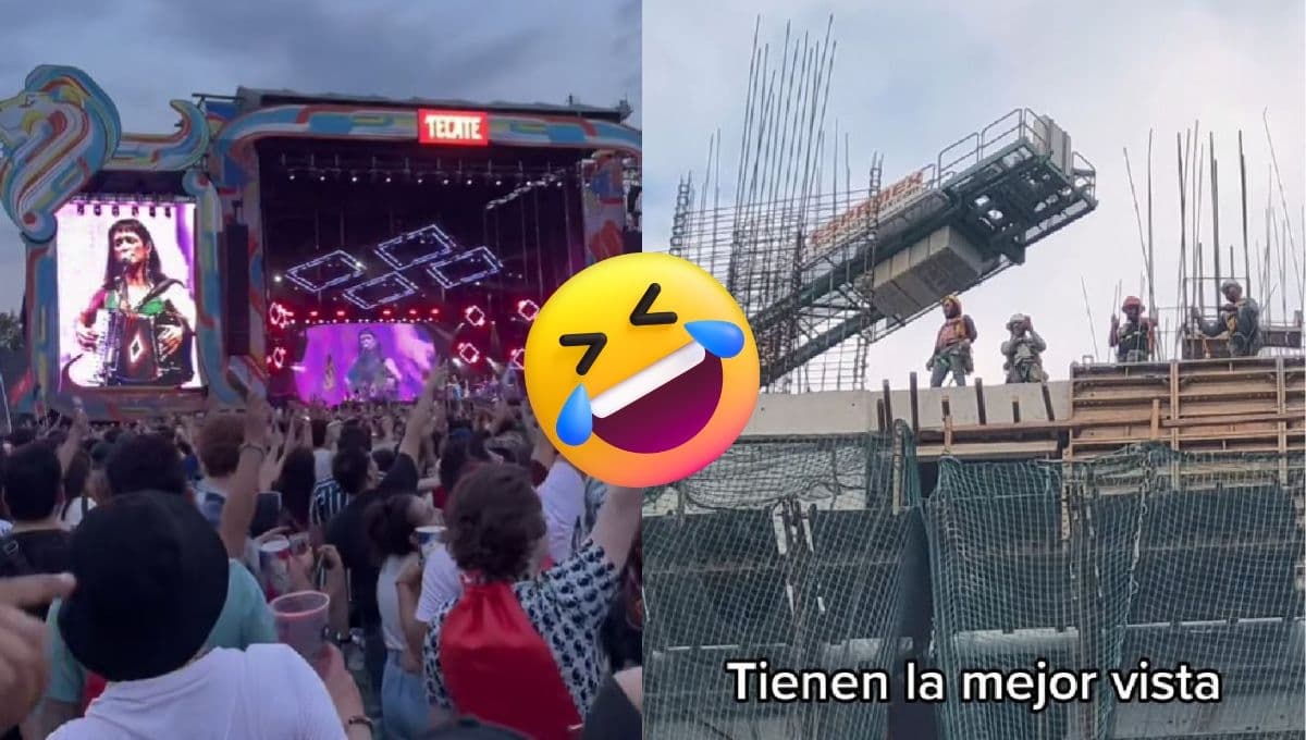 Albañiles disfrutan GRATIS el Tecate Pa’l Norte 2023 y se llevan el festival; veían mejor que los VIP