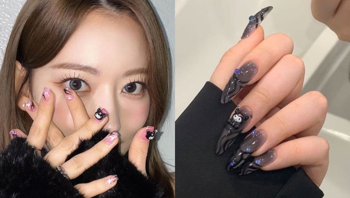 Manicura otaku: 5 diseños de uñas negras y kawaii inspirados en Kuromi