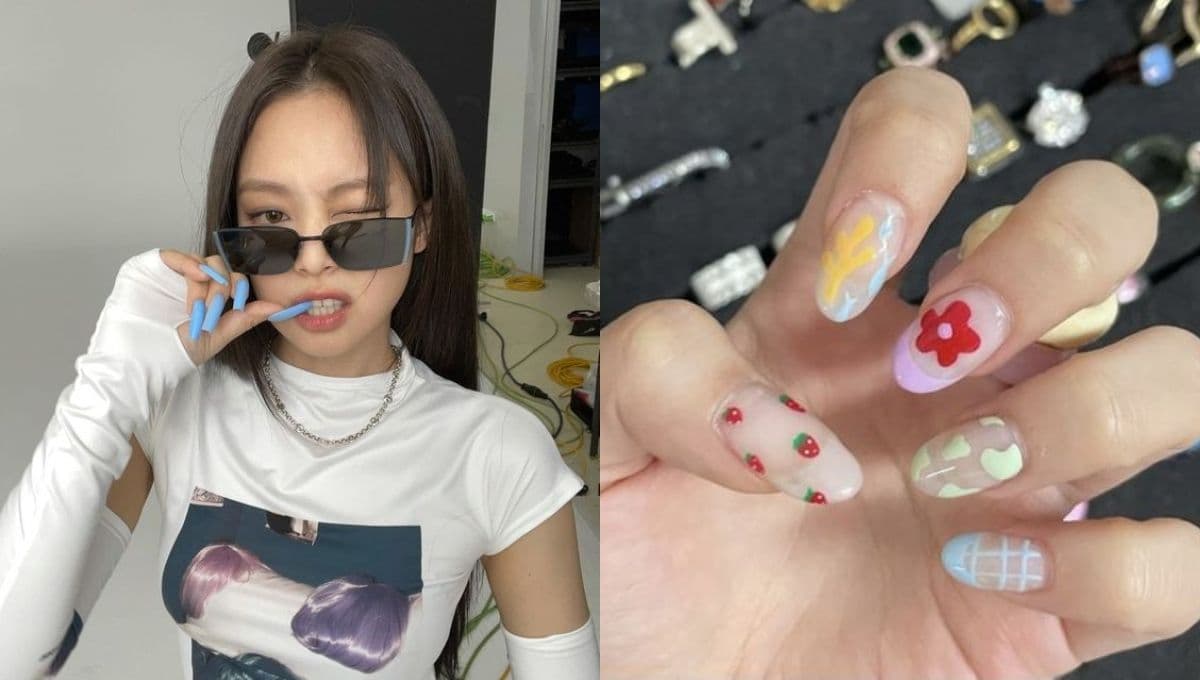5 diseños de uñas coloridas y almendradas de Jennie de BLACKPINK para llevar a la universidad
