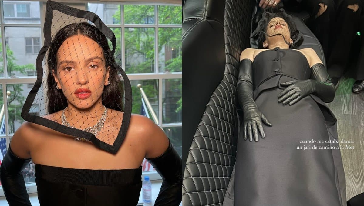 Rosalía acostada en la Met Gala: foto desata los mejores memes de la cantante