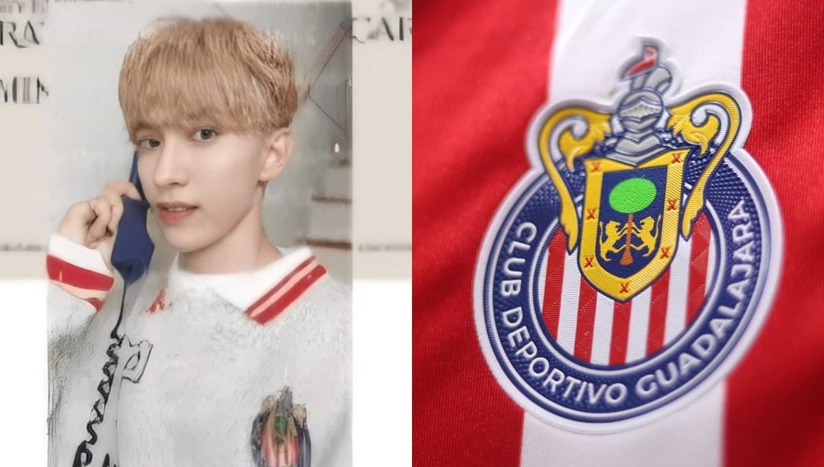 DK de Seventeen porta orgulloso una playera de las Chivas en sus photocards